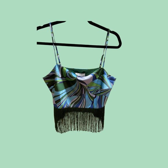 ❌SOLD❌NWT House of Harlow 1960 Top and Skirt Fringe Set Medium - Picture 14 of 16